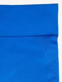 View large product image 5 of 5. Fitted High-Waisted 7/8-Length Seamless Performance Leggings for Girls