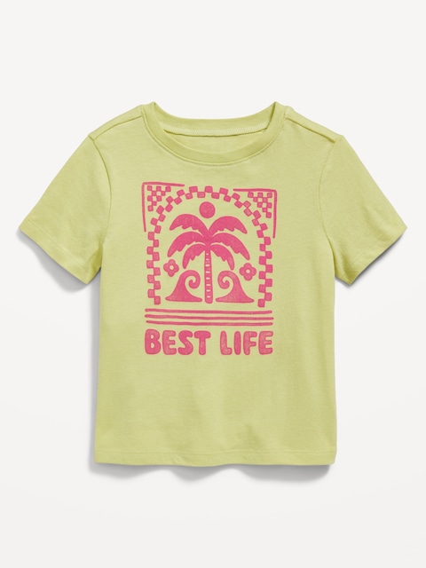 T-shirt à imprimé à manches courtes pour toute-petite fille