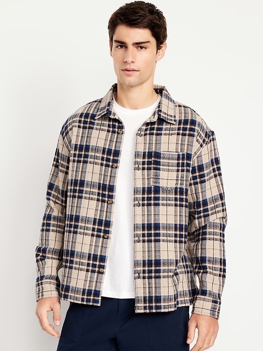 Image number 1 showing, Loose Fit Plaid Pocket Shirt