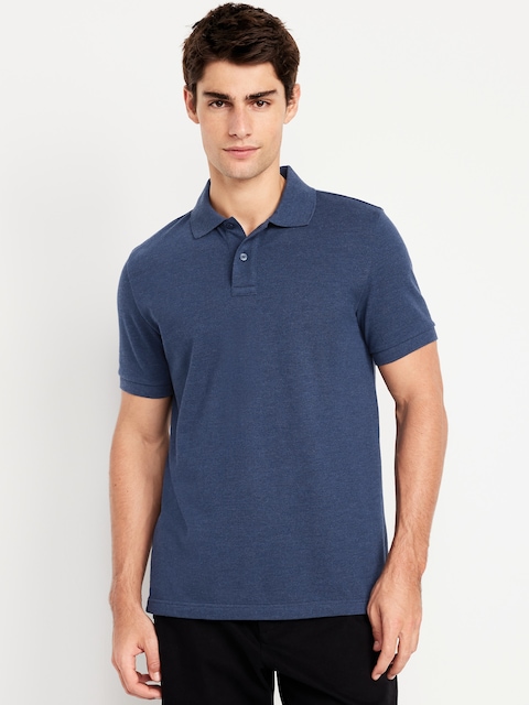 Classic Fit Pique Polo - Blue