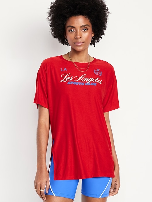 Image number 1 showing, CloudMotion Oversized Graphic T-Shirt