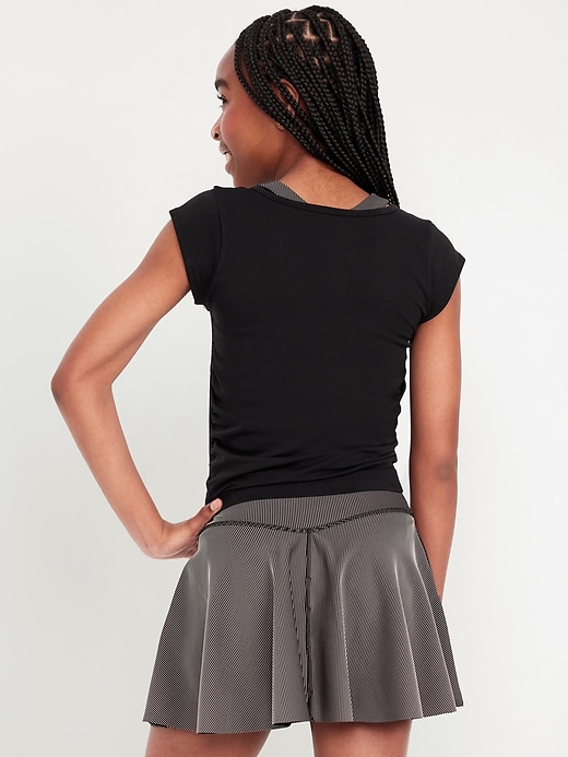 View large product image 2 of 5. Fitted Ruched Seamless Performance Top for Girls