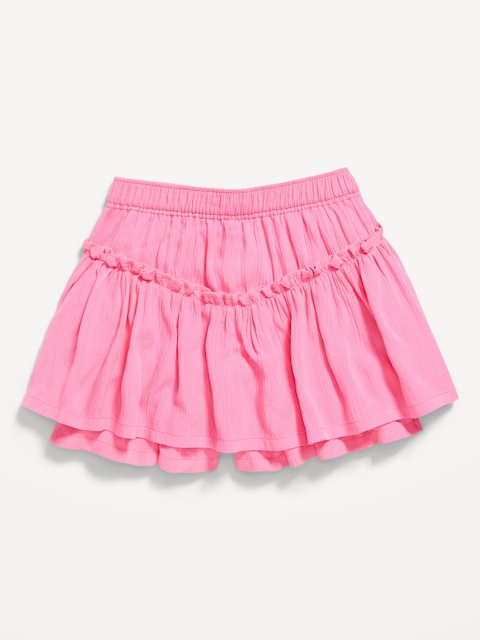 High-Waisted Crinkle Skort for Toddler Girls