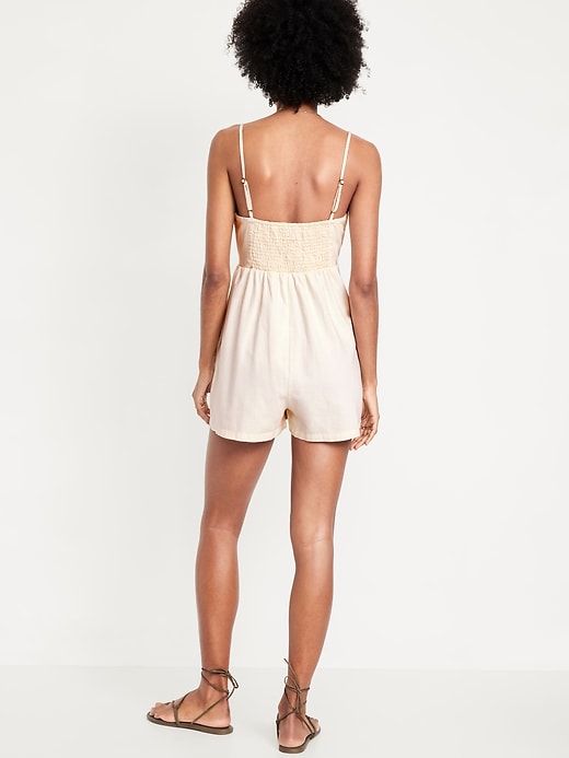 Image number 2 showing, Fit & Flare Twist-Front Cami Romper