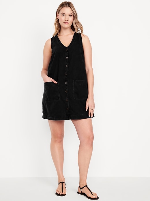 Image number 4 showing, Sleeveless Button-Front Mini Dress