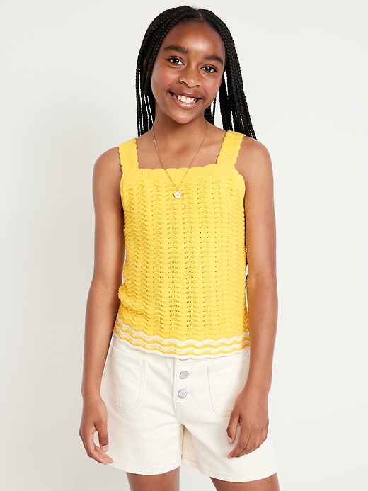 View large product image 1 of 1. Sleeveless Sweater-Knit Tank Top for Girls
