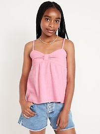 Image number 1 showing, Sleeveless Pucker Tank Top for Girls