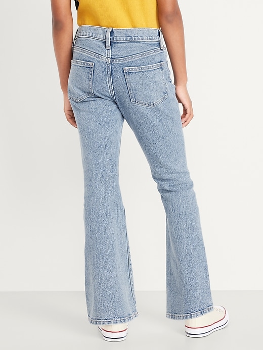 View large product image 2 of 5. High-Waisted Embroidered Flare-Leg Jeans for Girls