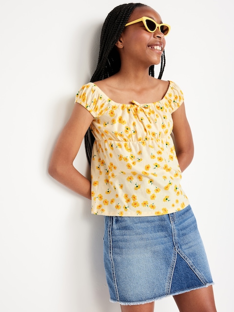 Printed Short-Sleeve Top for Girls