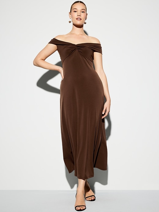 Image number 6 showing, The Occasion by Old Navy Off-Shoulder Maxi Dress