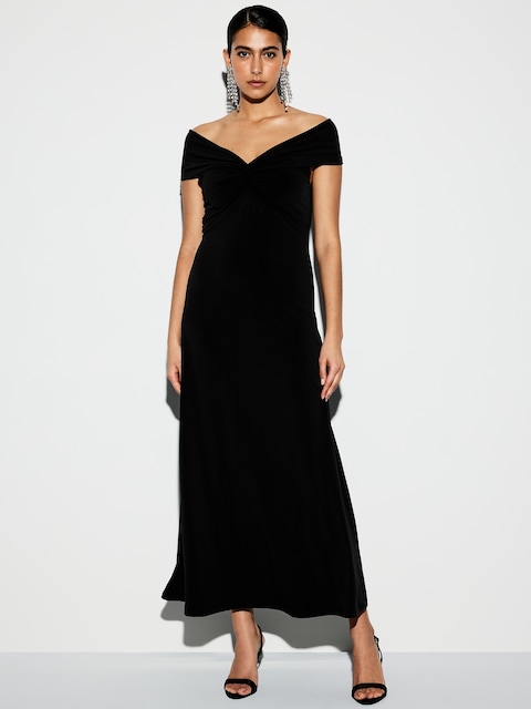 The Occasion by Old Navy Off-Shoulder Maxi Dress - Black