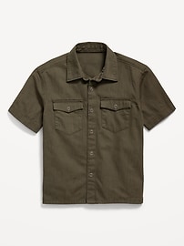 Image number 2 showing, Short-Sleeve Western Pocket Shirt for Boys