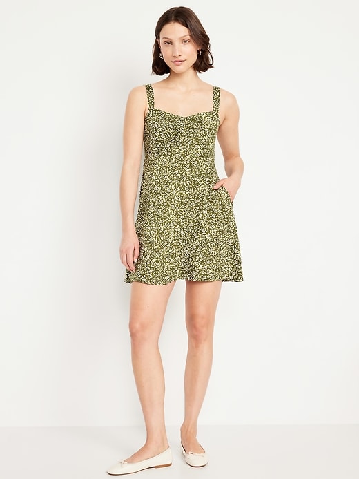 Image number 1 showing, Fit & Flare Crepe Mini Dress