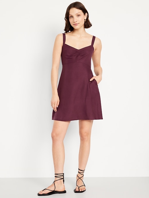 Image number 1 showing, Fit & Flare Crepe Mini Dress