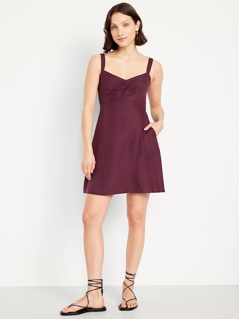 Fit & Flare Crepe Mini Dress