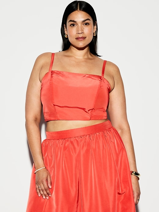 Image number 10 showing, The Occasion by Old Navy Taffeta Cropped Tank Top