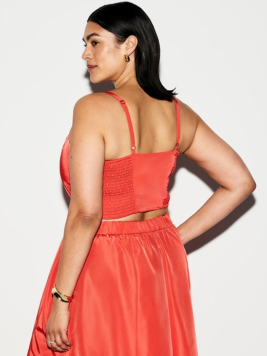 Image number 11 showing, The Occasion by Old Navy Taffeta Cropped Tank Top