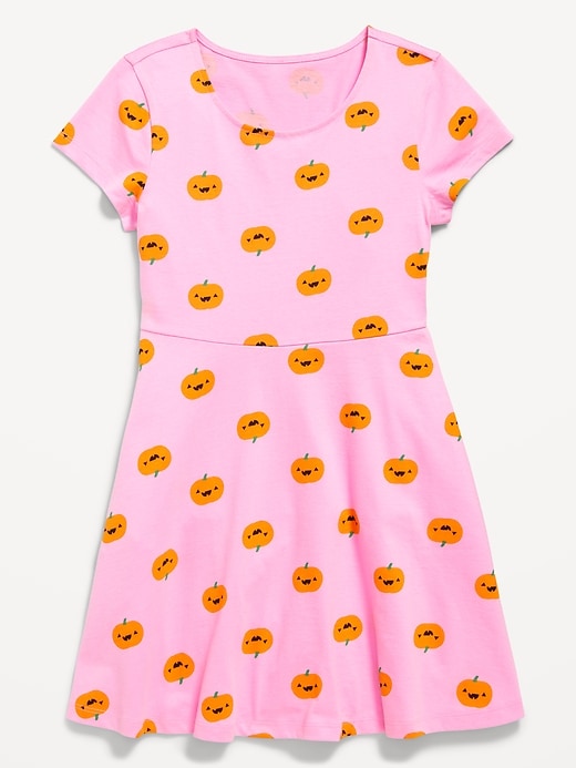 Image number 3 showing, Printed Short-Sleeve Fit and Flare Dress for Girls