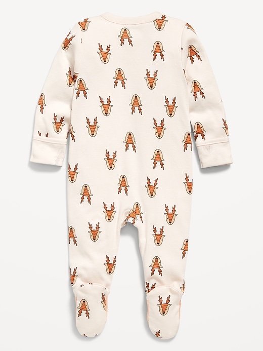 View large product image 2 of 3. Snug-Fit 2-Way-Zip Footed One-Piece for Baby