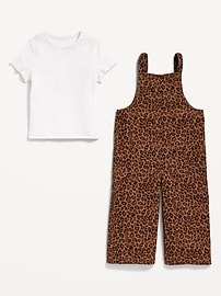 View large product image 3 of 3. Short-Sleeve T-Shirt and Jumpsuit Set for Toddler Girls
