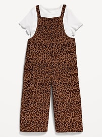 Image number 1 showing, Short-Sleeve T-Shirt and Jumpsuit Set for Toddler Girls