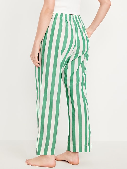 Image number 6 showing, High-Waisted Poplin Pajama Pant