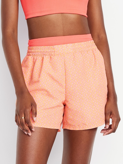 Short de surf à taille haute, entrejambe de 11,5 cm