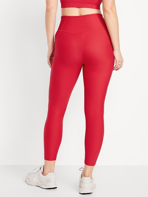 Image number 8 showing, High-Waisted PowerSoft Rib Pocket Leggings
