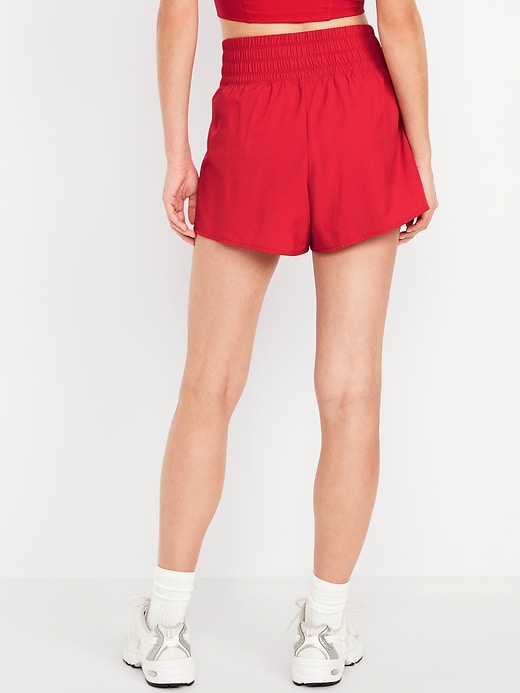 Image number 2 showing, Extra High-Waisted Crinkle Run Shorts -- 3-inch inseam