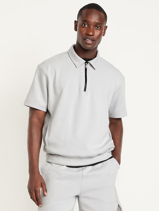 Image number 1 showing, Dynamic Fleece Quarter-Zip Polo