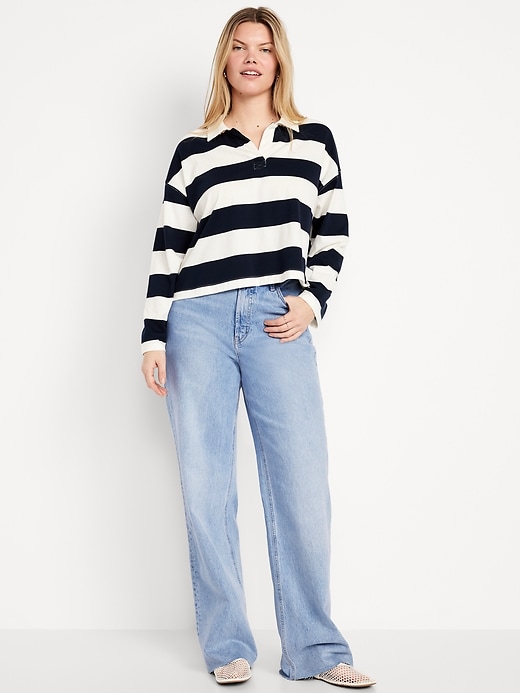 Image number 4 showing, Extra High-Waisted Wide-Leg Jeans