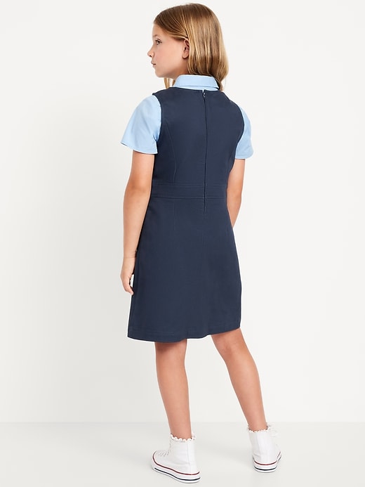 View large product image 2 of 2. School Uniform Sleeveless Pleated Dress for Girls
