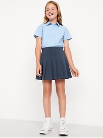 View large product image 3 of 5. School Uniform Ponte-Knit Pleated Skort for Girls