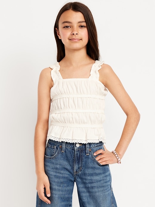 View large product image 1 of 3. Fitted Smocked Tank Top for Girls