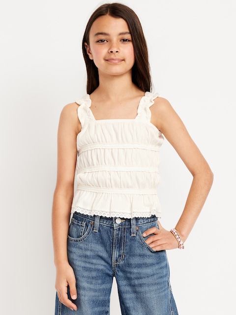 Fitted Smocked Tank Top for Girls