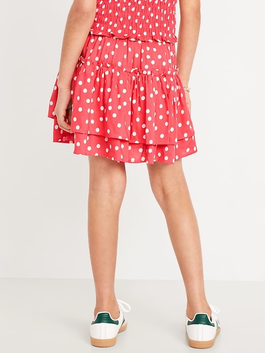 View large product image 2 of 3. Printed Tiered Ruffled Skirt for Girls
