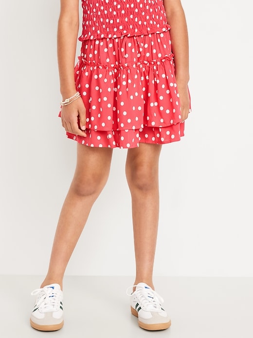 View large product image 1 of 3. Printed Tiered Ruffled Skirt for Girls