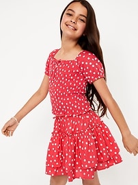 View large product image 3 of 3. Printed Tiered Ruffled Skirt for Girls