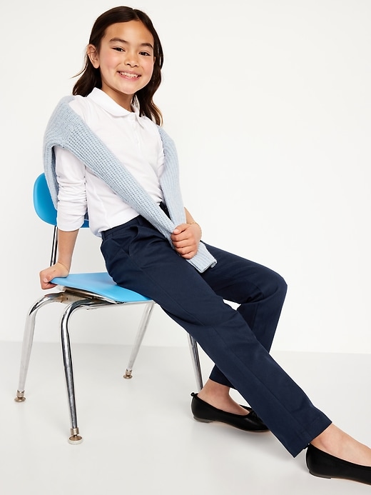 L'image numéro 3 présente Pantalon d’uniforme scolaire à jambe droite pour fille