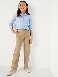 View large product image 3 of 3. School Uniform Straight Leg Pants for Girls
