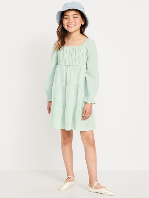Long-Sleeve Fit and Flare Dress for Girls