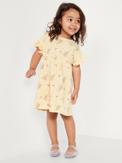 Licensed Graphic Short-Sleeve Ruffled Dress for Toddler Girls