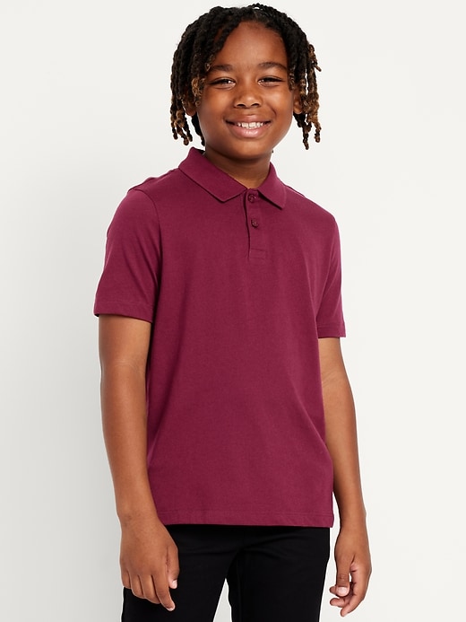 View large product image 1 of 3. School Uniform Jersey Polo Shirt for Boys