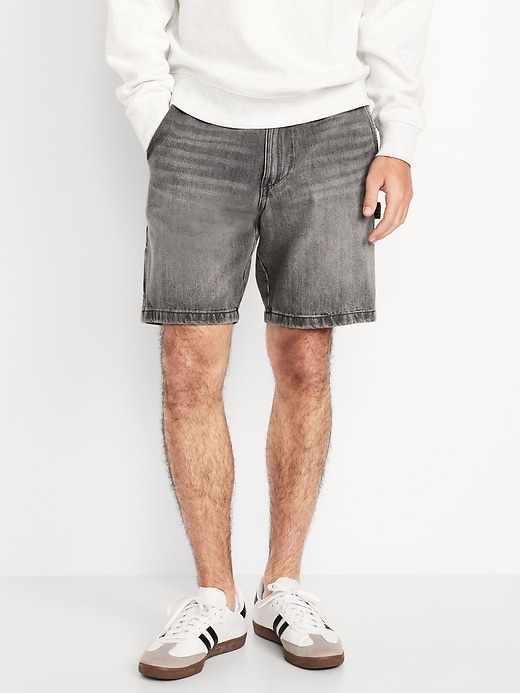 Image number 1 showing, Loose Jean Carpenter Shorts -- 9-inch inseam