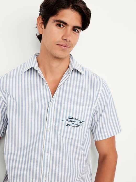 Image number 3 showing, Classic Fit Everyday Striped Oxford Shirt
