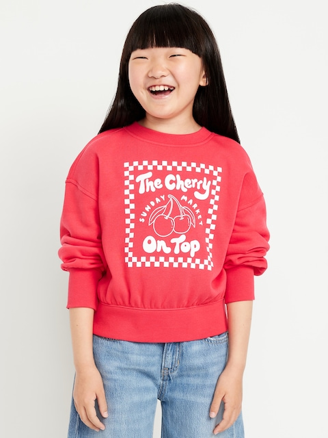 Favorite Fleece Oversized Graphic Sweatshirt for Girls