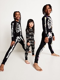 View large product image 3 of 3. Gender-Neutral Snug-Fit Graphic Pajama Set for Kids