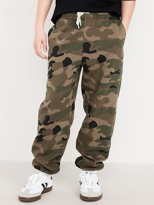 L'image numéro 3 présente Pantalon de jogging coupe généreuse en coton ouaté pour garçon