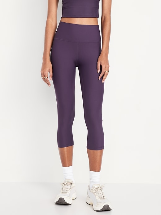 Image number 1 showing, High-Waisted PowerSoft Crop Leggings