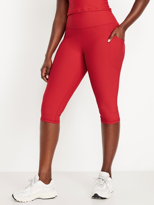 Image number 4 showing, High-Waisted PowerSoft Capri Pocket Leggings
